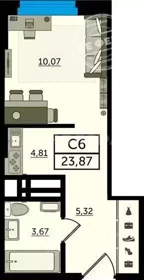 Студия Ростовская область, Ростов-на-Дону просп. Михаила Нагибина, 13 ... - Фото 1