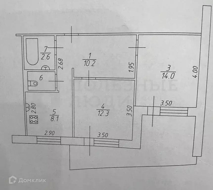 Продаётся 2-к квартира, 48.2 м - Фото 1