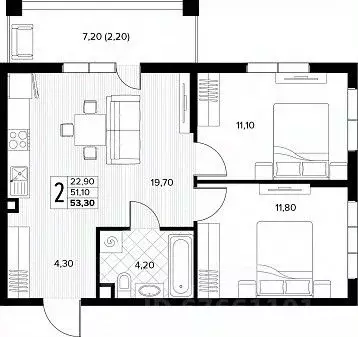 2-к кв. Краснодарский край, Анапа муниципальный округ, с. Сукко ... - Фото 1