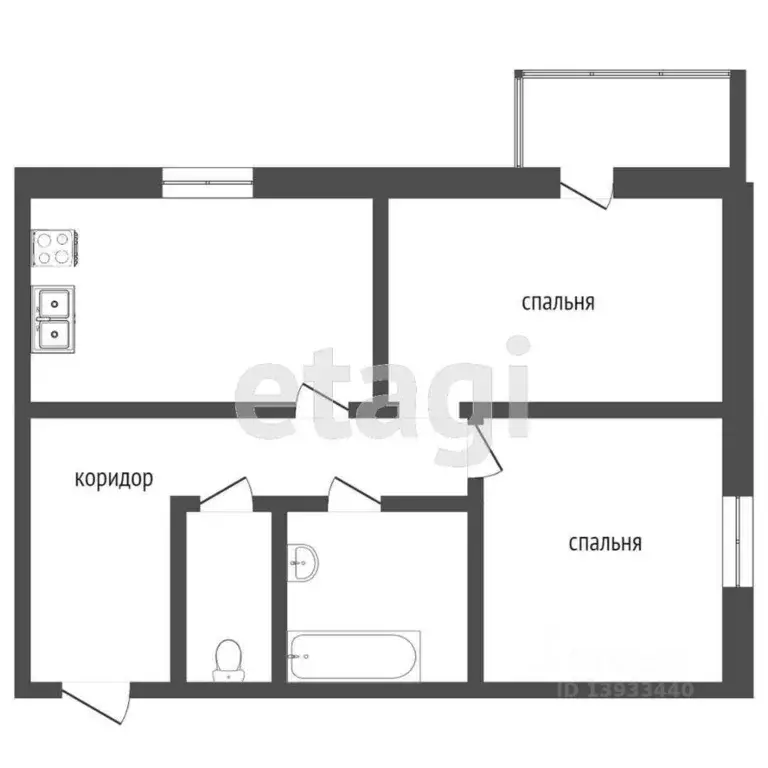 2-к кв. Тюменская область, Тюмень проезд Тихий, 2 (57.0 м) - Фото 2