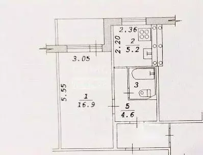 1-к кв. Новосибирская область, Новосибирск Гусинобродское ш., 11 (29.5 ... - Фото 2