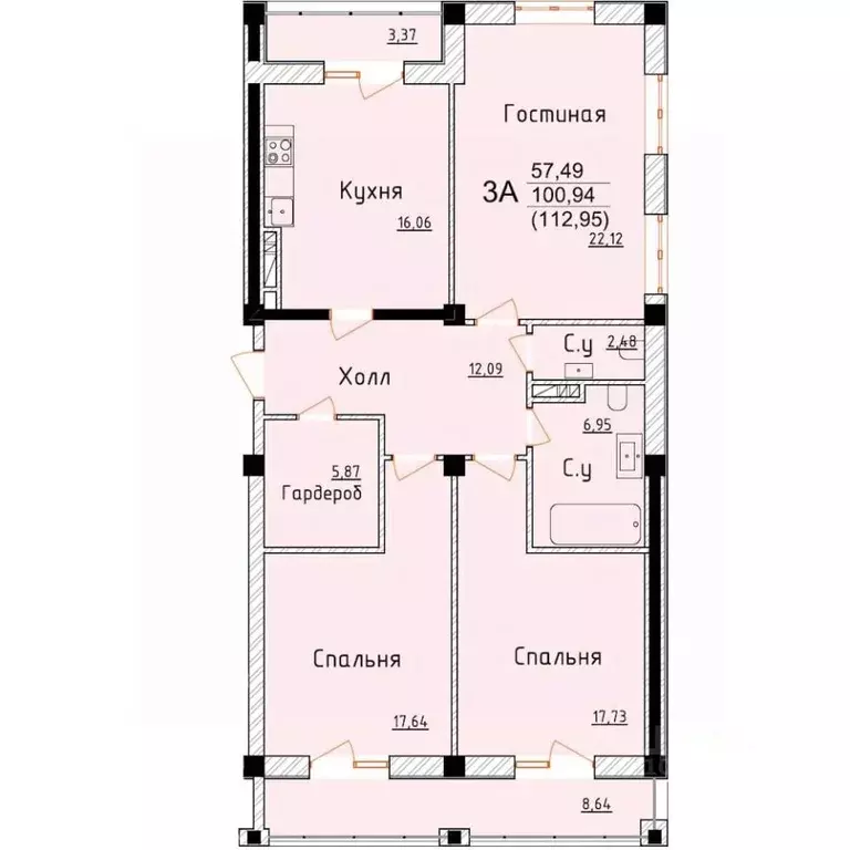 3-к кв. Дагестан, Дербент ул. Графа Воронцова, 80 (112.95 м) - Фото 0