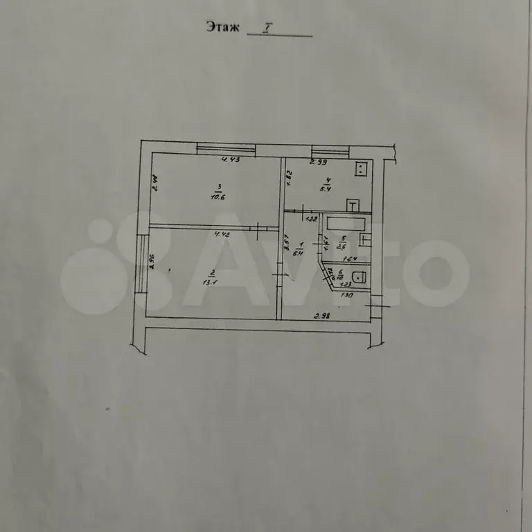 2-к. квартира, 40 м, 1/2 эт. - Фото 0