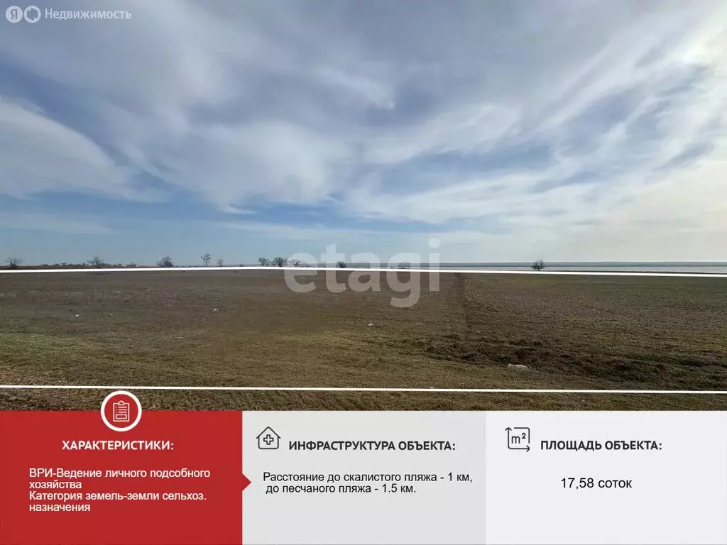 Участок в Черноморский район, село Межводное (17.58 м) - Фото 2