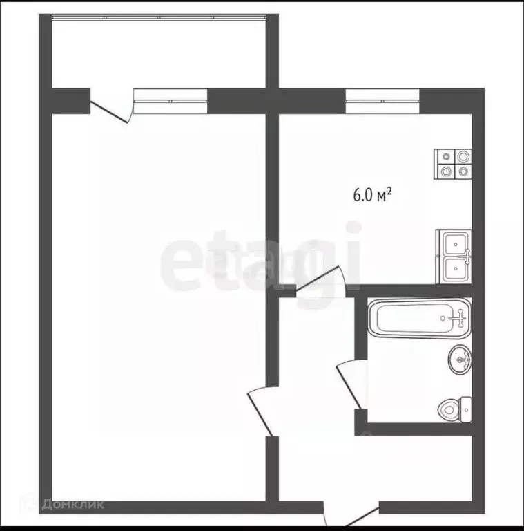 1-к кв. Московская область, Воскресенск городской округ, с. Косяково ... - Фото 2