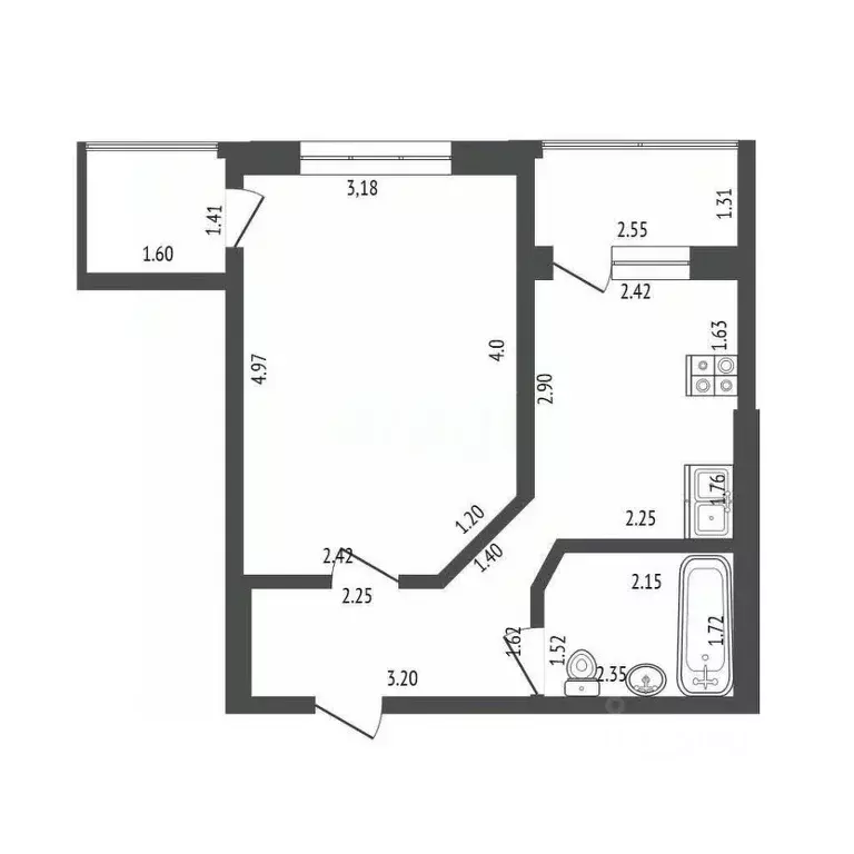 1-к кв. Севастополь просп. Античный, 62 (33.4 м) - Фото 1