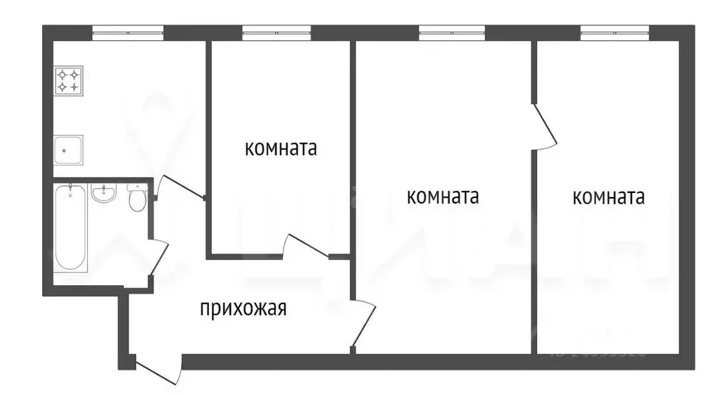 3-к кв. Мурманская область, Мурманск просп. Героев-Североморцев, 11к1 ... - Фото 1