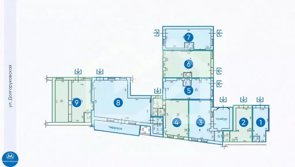 Торговая площадь в Москва Долгоруковская ул., 27С1 (59 м) - Фото 2