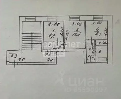 2-к кв. Иркутская область, Иркутск ул. Ленина, 25 (42.4 м) - Фото 1