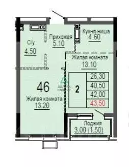2-к кв. Башкортостан, Уфа ул. Менделеева, 158 (40.5 м) - Фото 1