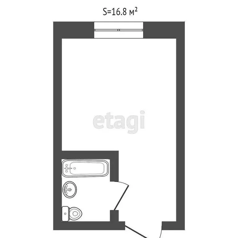 Квартира-студия: Юрга, Комсомольская улица, 2 (13.8 м) - Фото 1