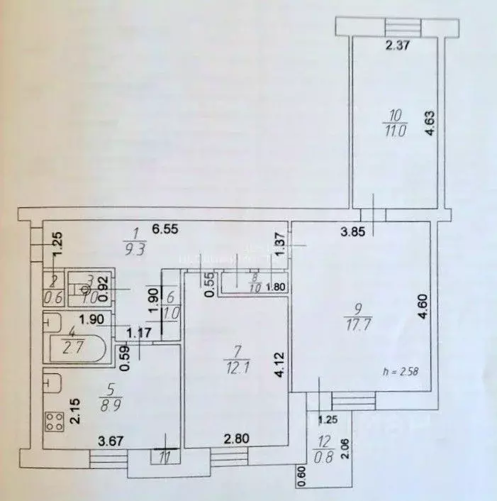 3-к кв. Татарстан, Казань Теплично-комбинатская ул., 10 (67.0 м) - Фото 1