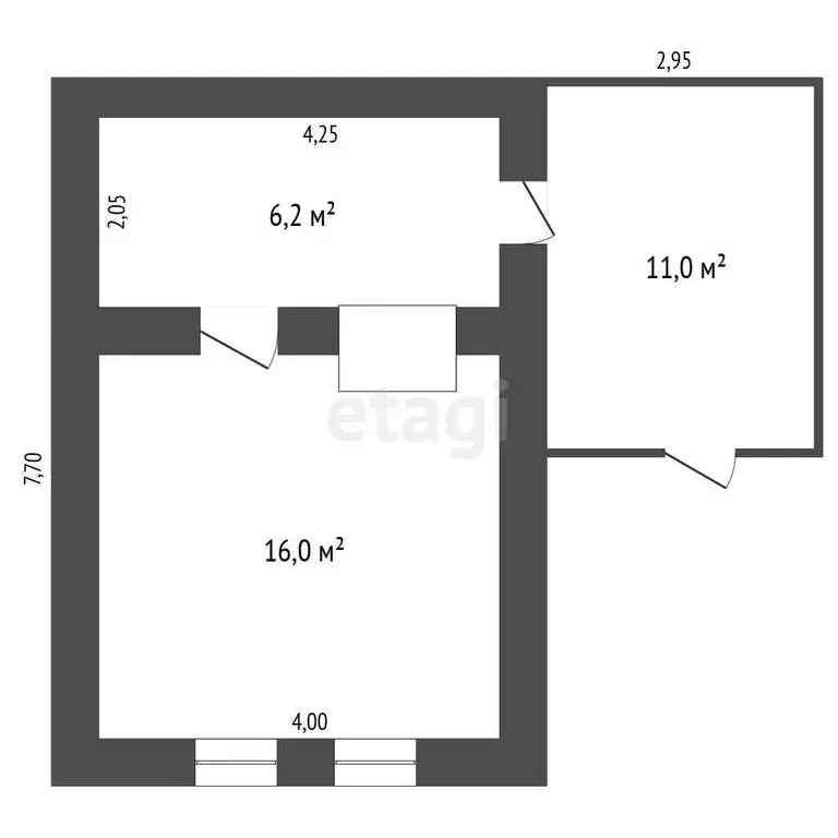 Дом в село Кичигино, улица Чапаева (35 м) - Фото 2