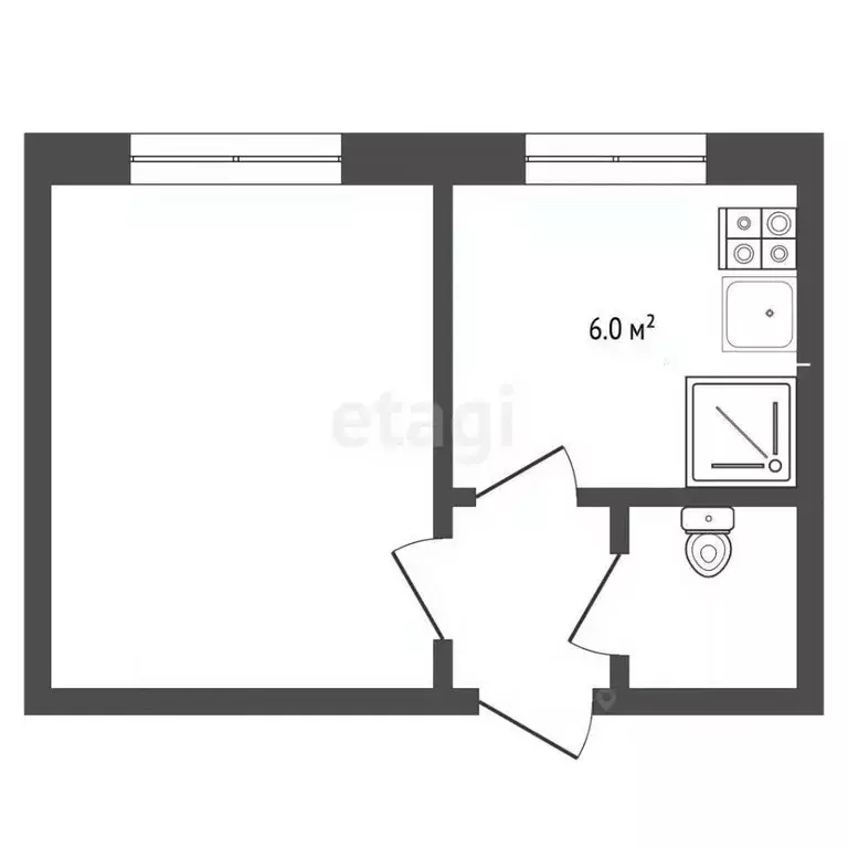 1-к кв. Ставропольский край, Кисловодск ул. 40 лет Октября (24.9 м) - Фото 2