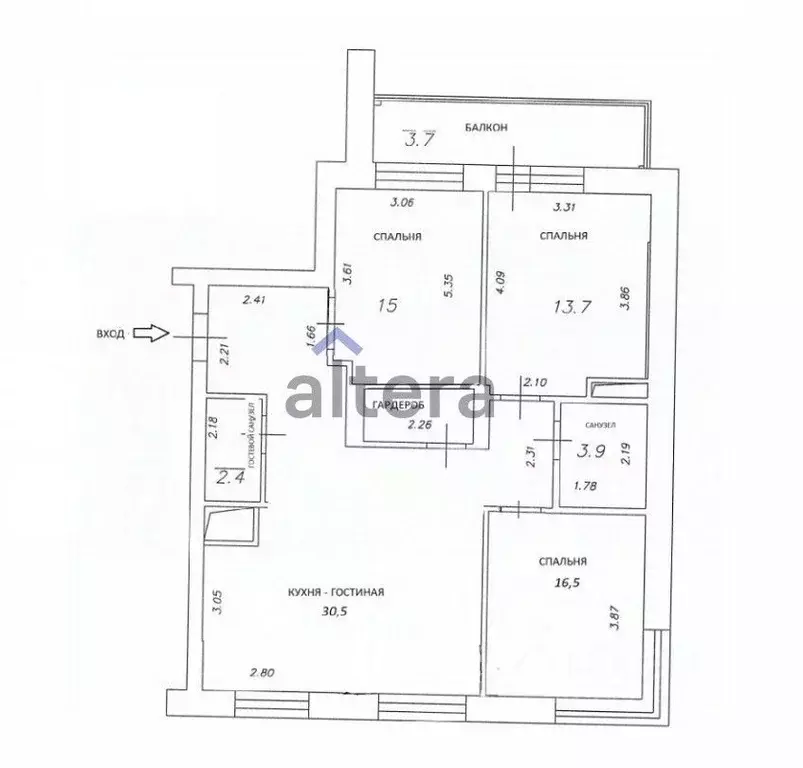 3-к кв. Татарстан, Казань ул. Хусаина Мавлютова, 17Ек3 (85.0 м) - Фото 2