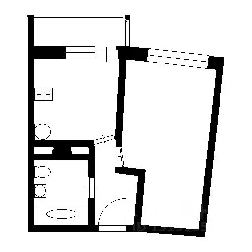 1-к кв. Санкт-Петербург Пионерская ул., 50 (37.4 м) - Фото 2