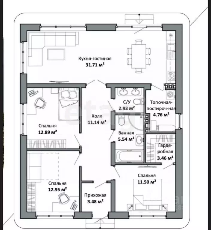 Дом в Тульская область, Новомосковск Пионерская ул., 9 (100 м) - Фото 2
