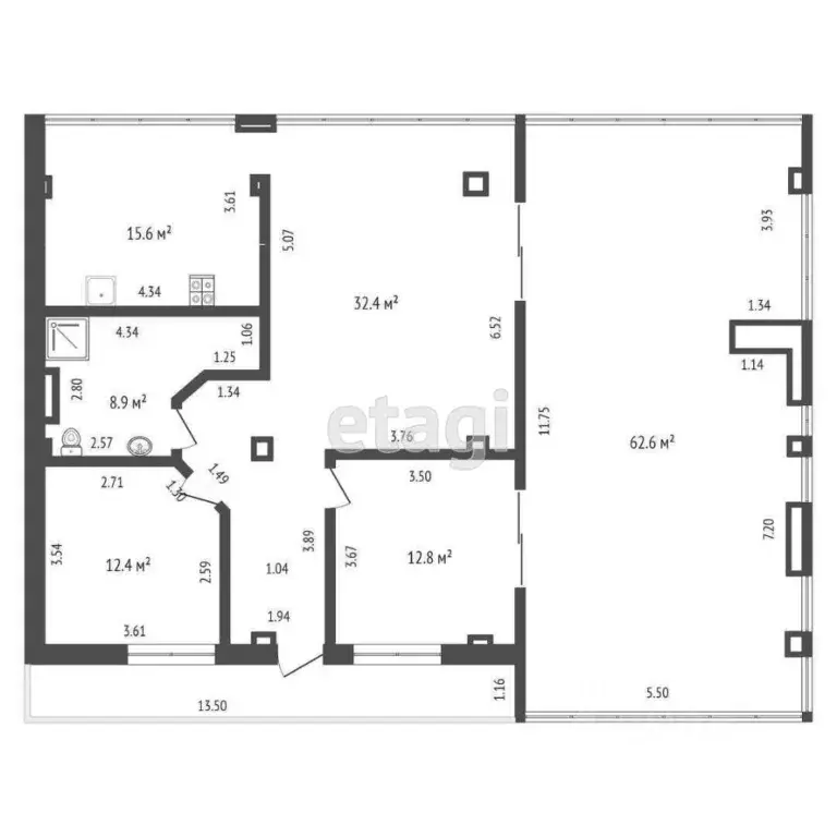 3-к кв. Крым, Ялта ул. Щорса, 42к2 (155.0 м) - Фото 1