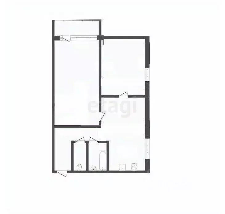 2-к кв. Калужская область, Калуга ул. Тельмана, 11 (41.1 м) - Фото 2