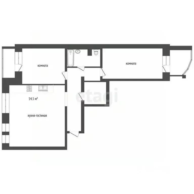 3-к кв. Омская область, Омск бул. Архитекторов, 12 (89.05 м) - Фото 1
