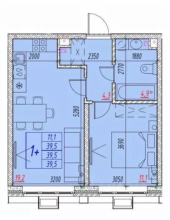 2-к кв. Астраханская область, Астрахань ул. Бэра, 29 (39.5 м) - Фото 1