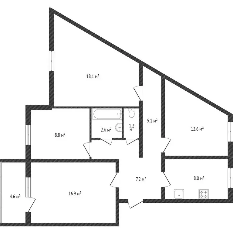 4-комнатная квартира: Ишим, Деповская улица, 208Б (81.3 м) - Фото 0