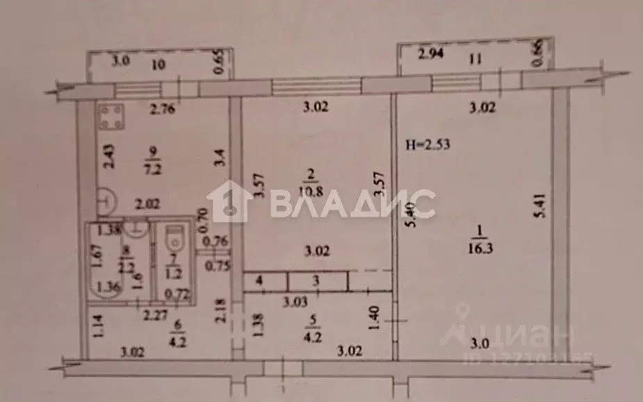 2-к кв. Краснодарский край, Ейск ул. Янышева, 114 (47.0 м) - Фото 2