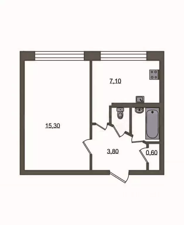 1-к кв. Санкт-Петербург Лужская ул., 12 (29.2 м) - Фото 1