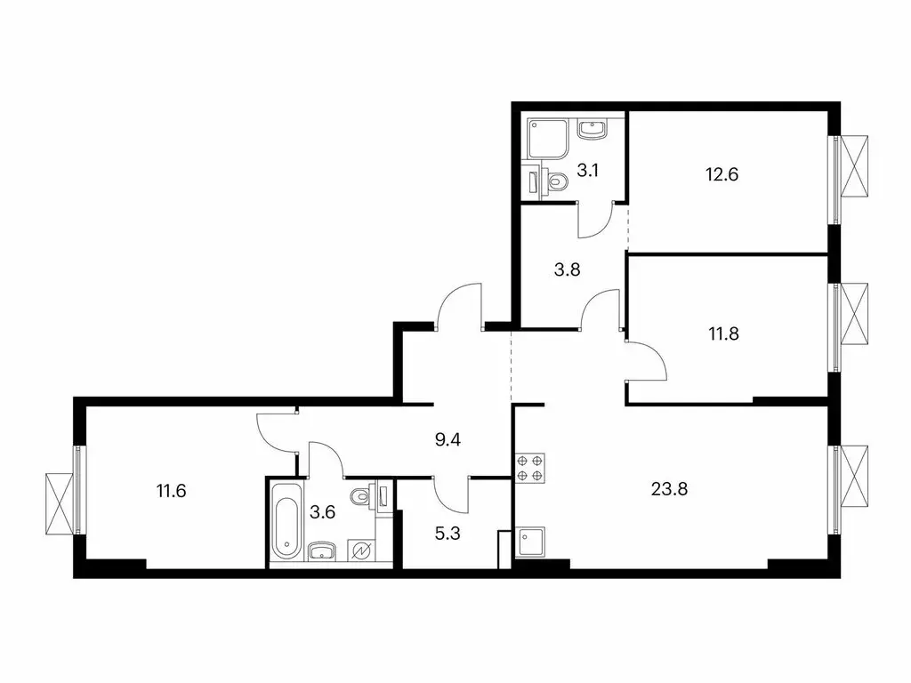 3-комнатная квартира: Москва, ЖК Волжский Парк, 6.1 (85 м) - Фото 0