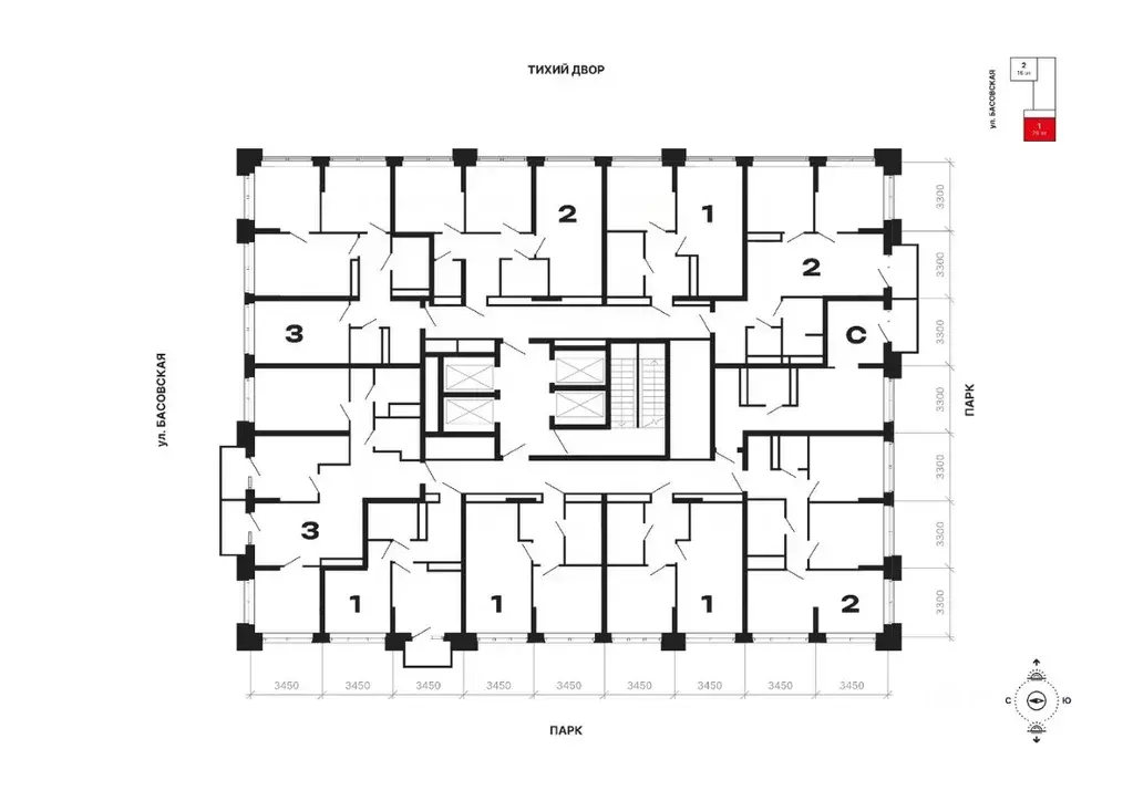 1-к кв. Москва Басовская ул., 16С3 (40.7 м) - Фото 1