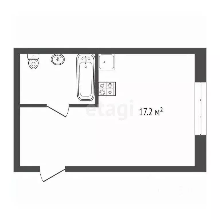 Комната Коми, Сыктывкар ул. Димитрова, 56 (17.2 м) - Фото 1