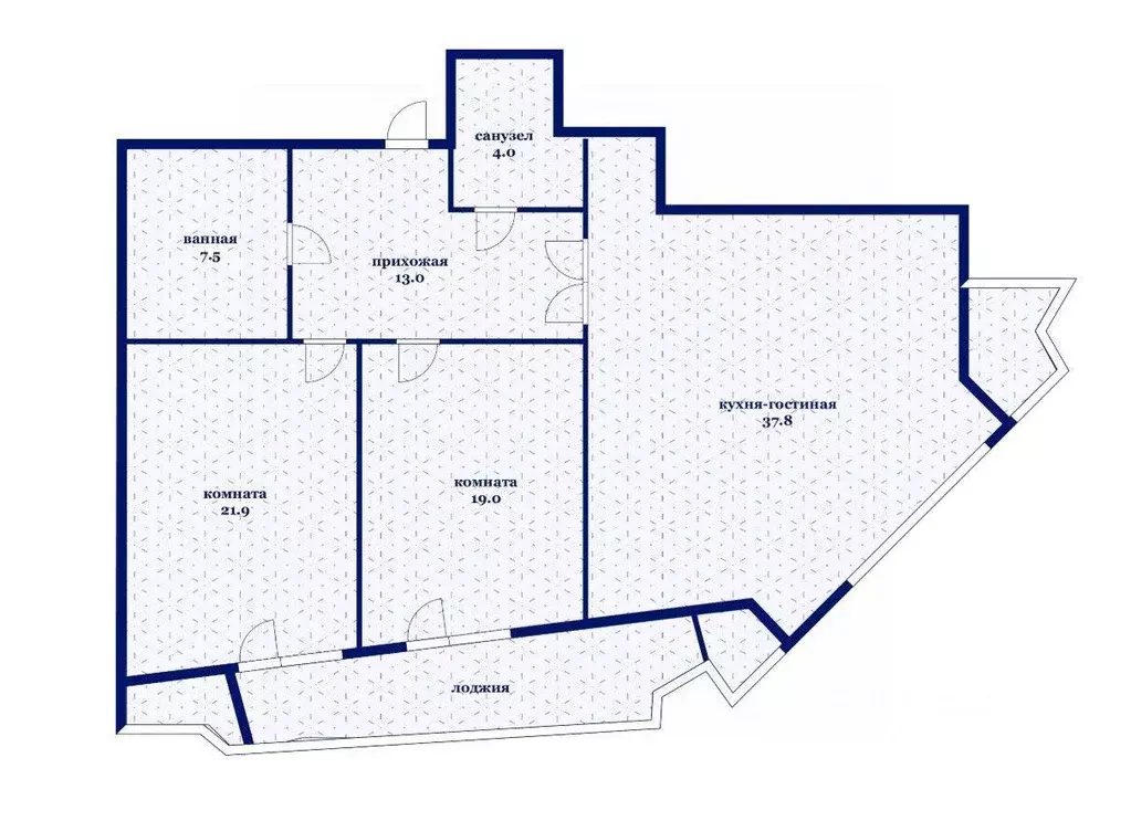 Квартира, 3 комнаты, 109.5 м - Фото 0