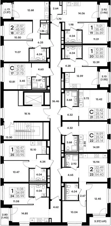 2-комнатная квартира: Казань, ЖК Глоракс Экосити (54.4 м) - Фото 1