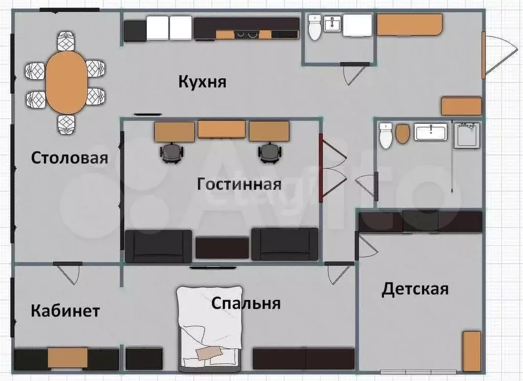 4-к. квартира, 120 м, 15/28 эт. - Фото 0