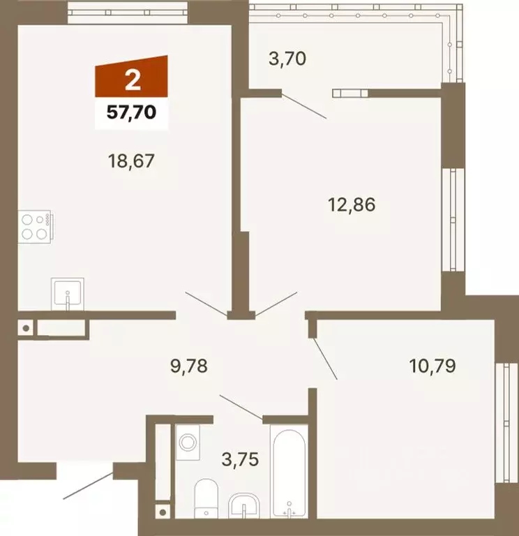 2-к кв. Свердловская область, Екатеринбург ул. Волгоградская, 197 ... - Фото 1