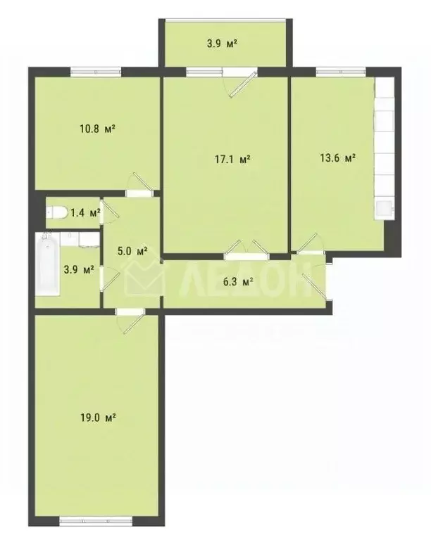 3-к кв. Омская область, Омск проезд 6-й Амурский, 16 (76.7 м) - Фото 2