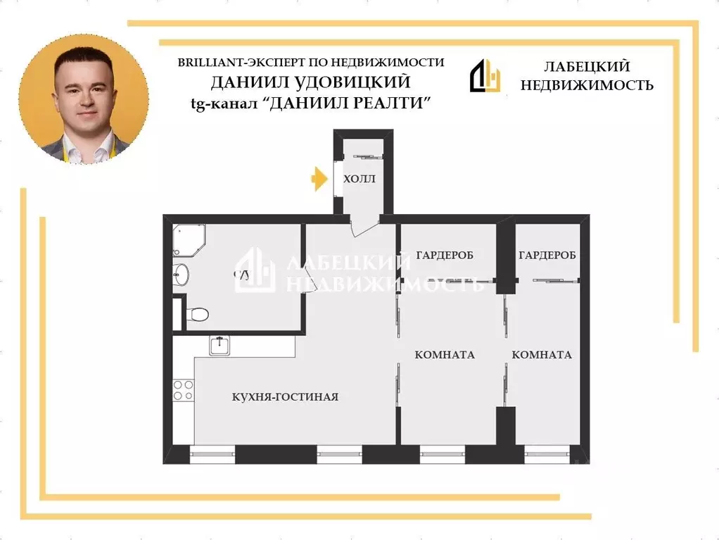 2-к кв. Санкт-Петербург Гаванская ул., 11/16 (64.2 м) - Фото 2
