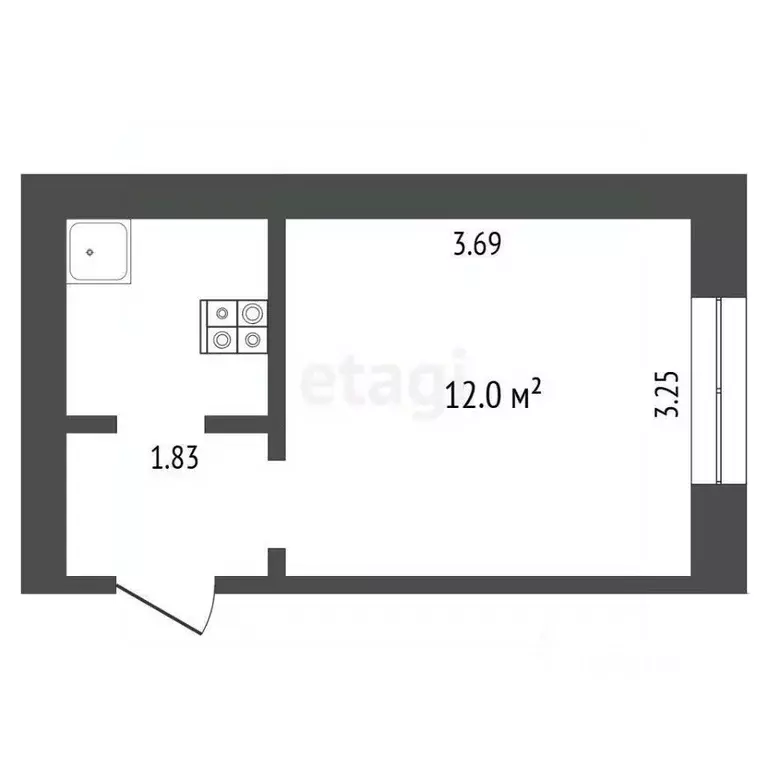 Комната Белгородская область, Белгород Преображенская ул. (17.9 м) - Фото 2