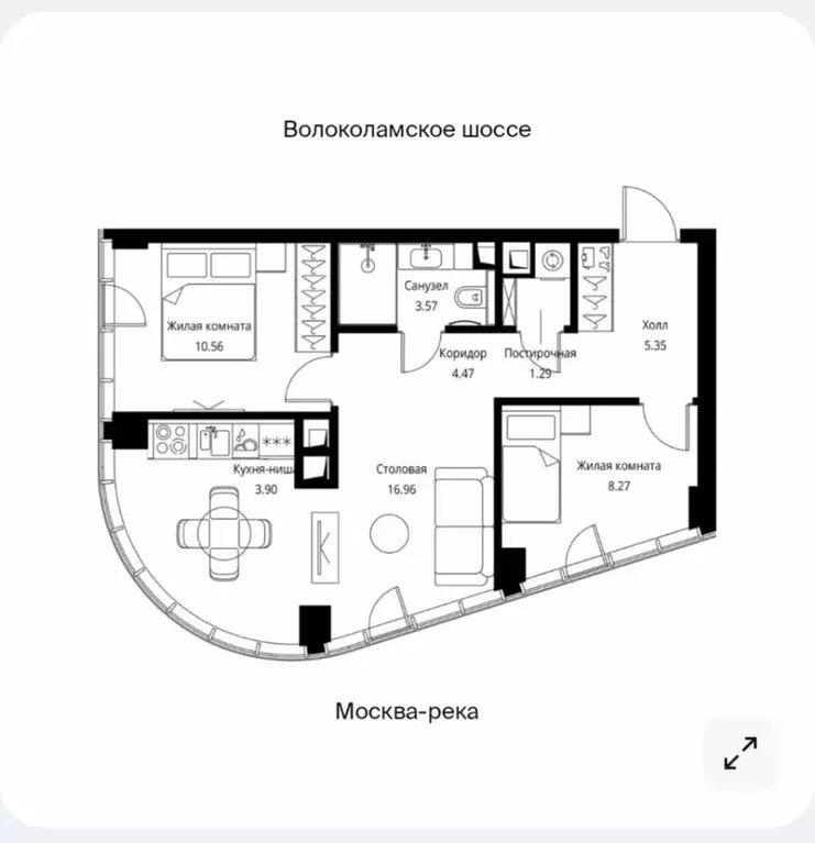2-к кв. Москва Волоколамское ш., 95/1к4 (54.0 м) - Фото 1