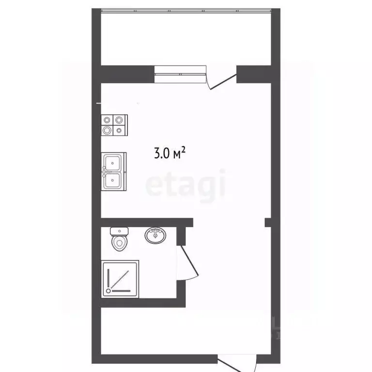 Студия Крым, Ялта муниципальный округ, Ливадия пгт  (31.0 м) - Фото 1