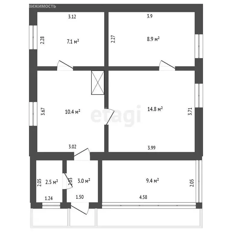Дом в Бабенково, Крымская улица, 1 (49.3 м) - Фото 1