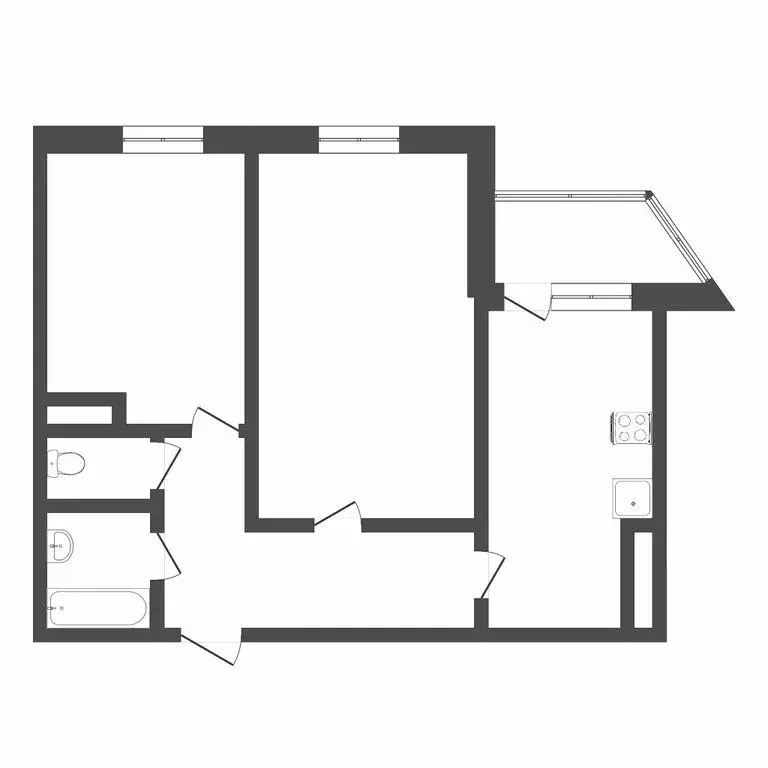 2-комнатная квартира: Тюмень, Обдорская улица, 7 (50.9 м) - Фото 1