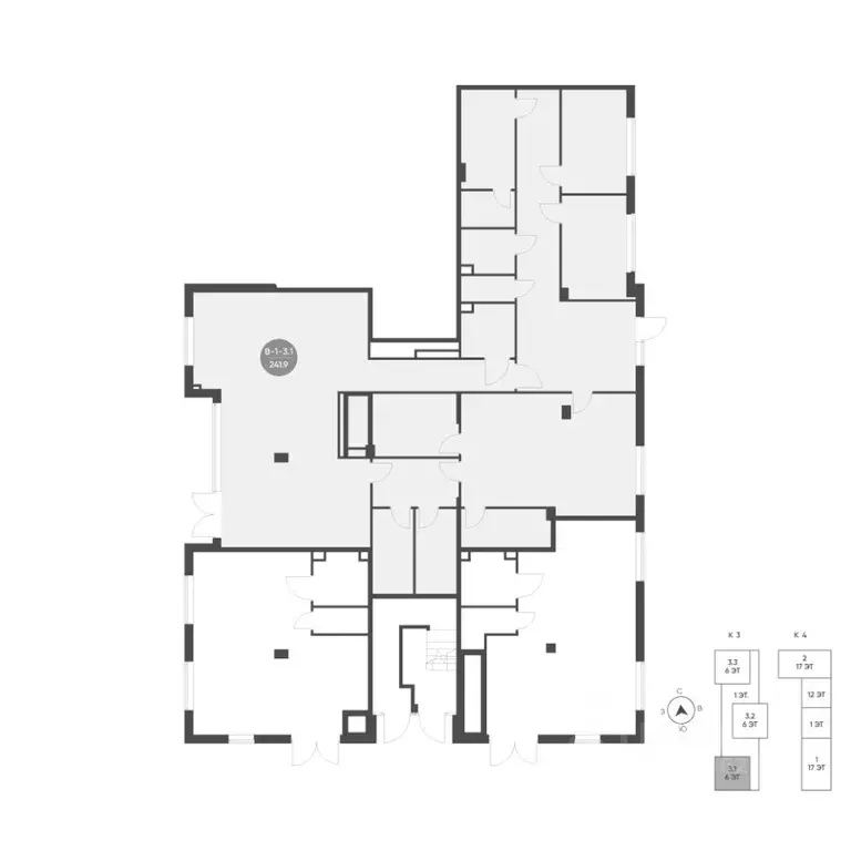 Помещение свободного назначения в Москва наб. Марка Шагала, 11к1 (242 ... - Фото 1