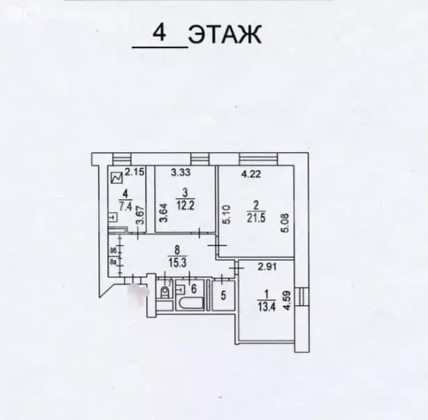 3-комнатная квартира: Москва, Богословский переулок, 16/6с1 (77.6 м) - Фото 0