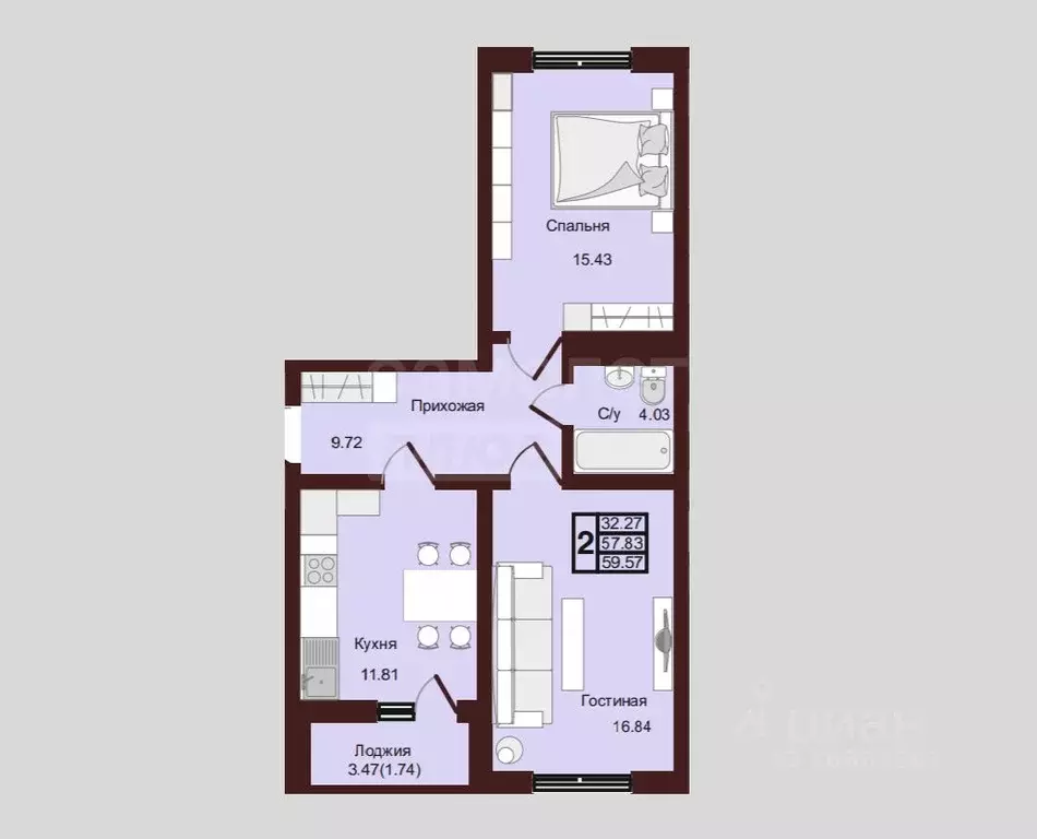 2-к кв. Оренбургская область, Оренбург Красный городок мкр, ул. ... - Фото 2