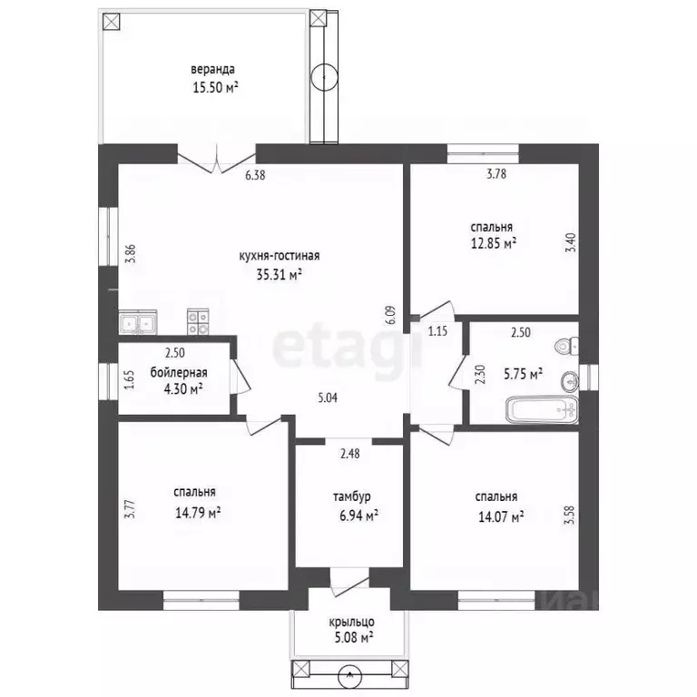 Дом в Белгородская область, Белгородский район, пос. Майский, ... - Фото 2