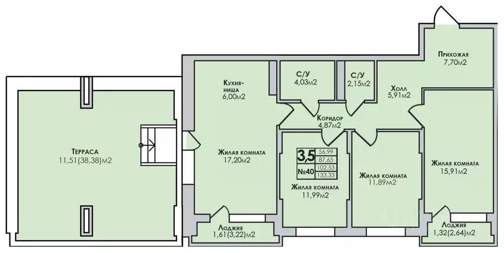 4-к кв. Удмуртия, Сарапул Центральный жилрайон, Новый Горизонт жилой ... - Фото 1