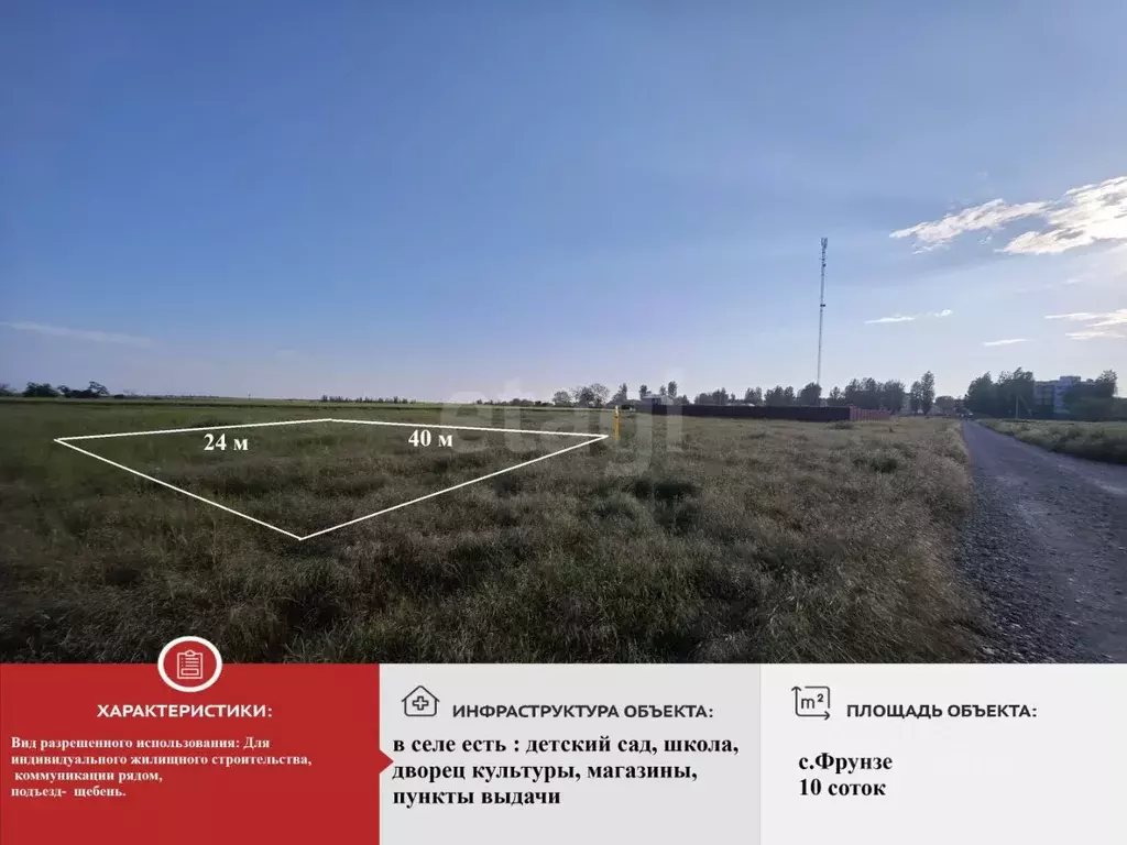 Участок в Крым, Сакский район, с. Фрунзе ул. Дорохина (10.0 сот.) - Фото 1