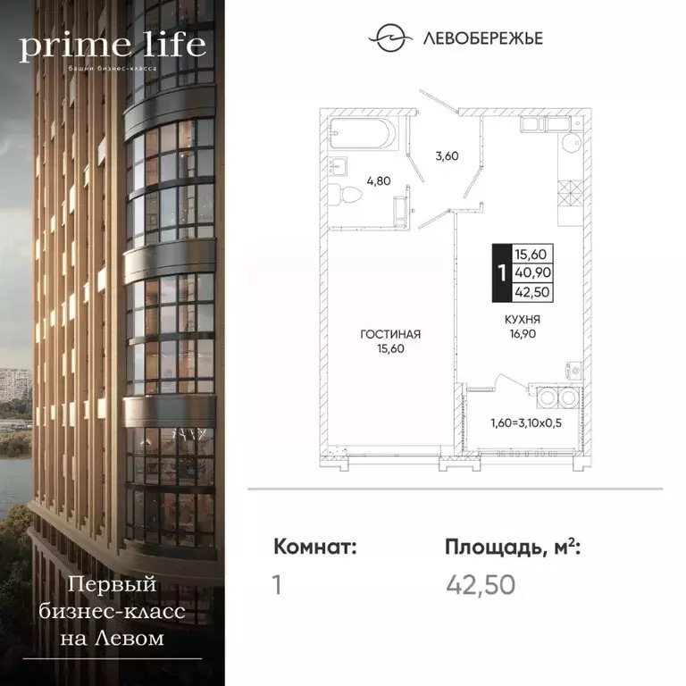 1-к кв. Ростовская область, Ростов-на-Дону Левобережье жилой комплекс ... - Фото 0