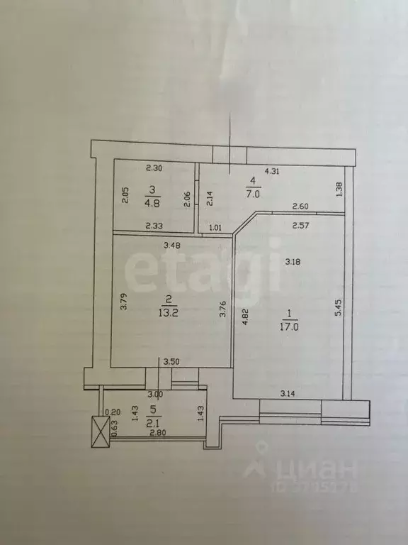 1-к кв. Татарстан, Казань ул. Дубравная, 2Д (42.0 м) - Фото 2